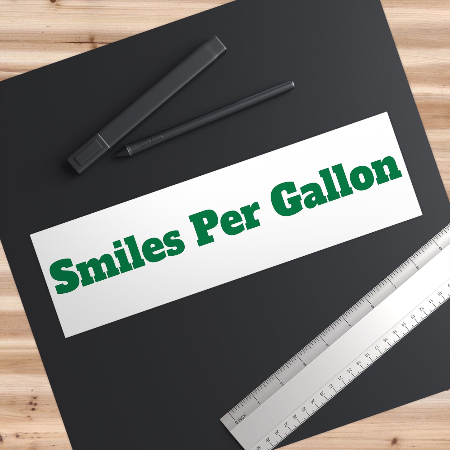 Smiles per gallon Bumper Sticker