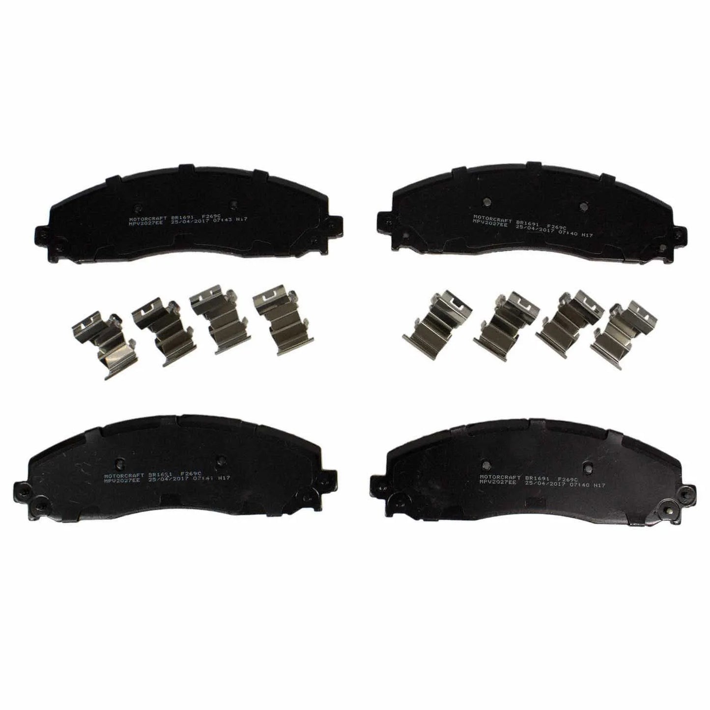 Motorcraft Rear Pads -- Standard Premium - Integrally Molded Organic Disc Brake Pad Set BR1691 2011-2019 6.7L Powerstroke