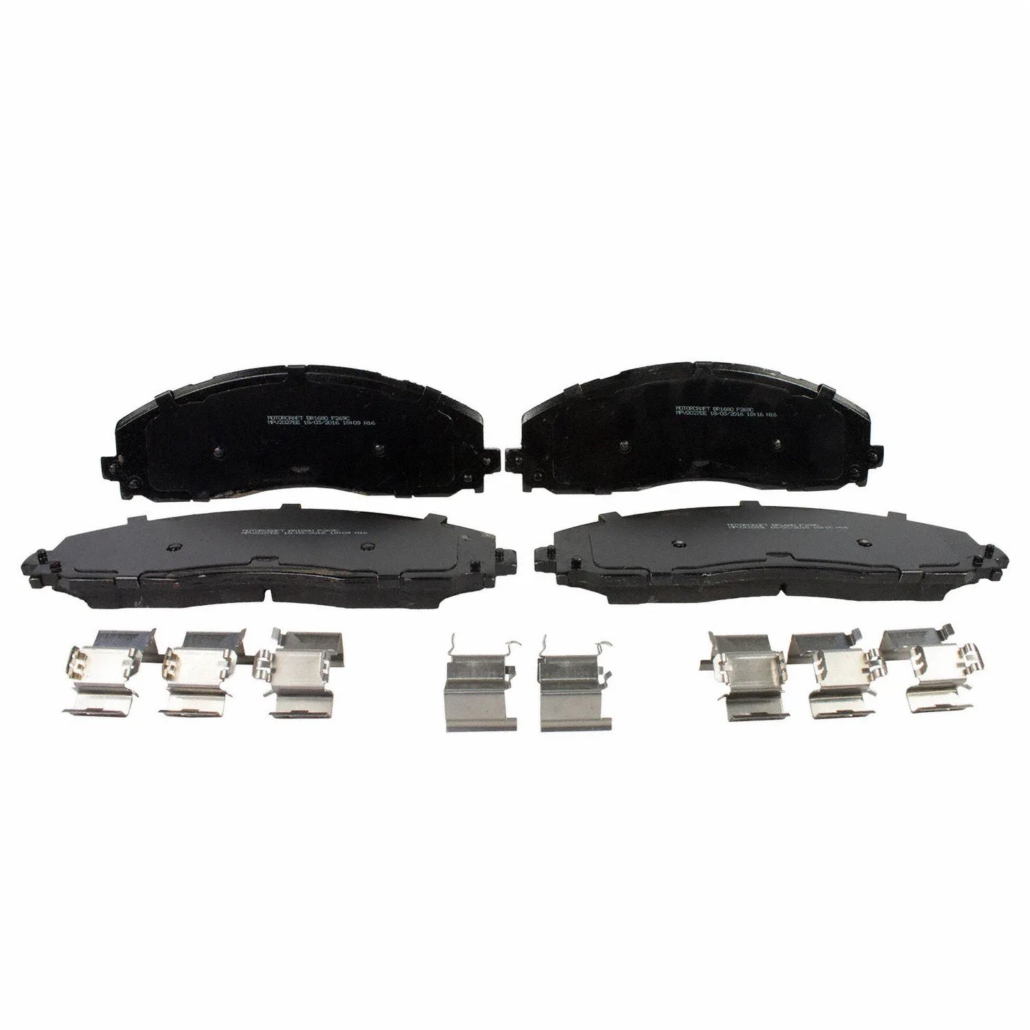 Motorcraft Front Pads - Standard Premium - Integrally Molded Organic Disc Brake Pad Set BR1680 2011-2019 6.7L Powerstroke