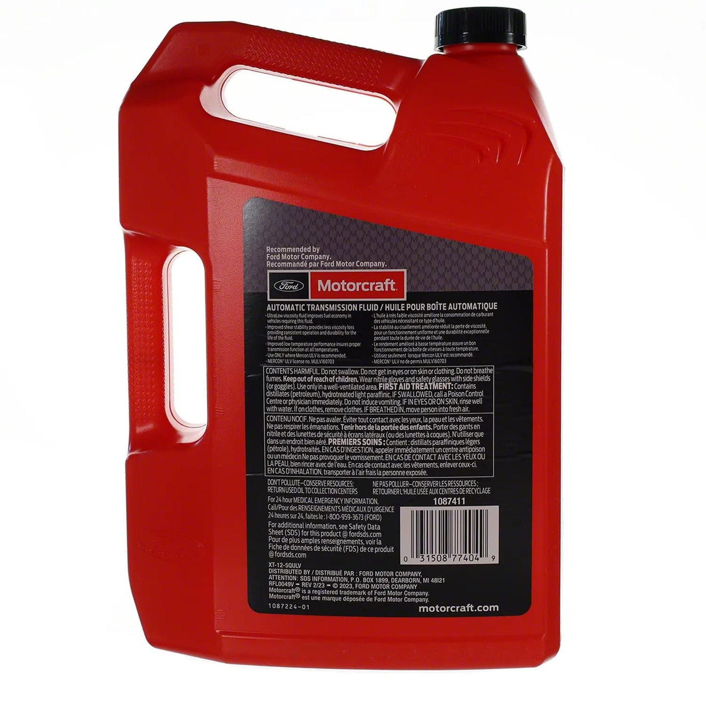 Motorcraft Mercon ULV - 5 Quart Automatic Transmission Fluid