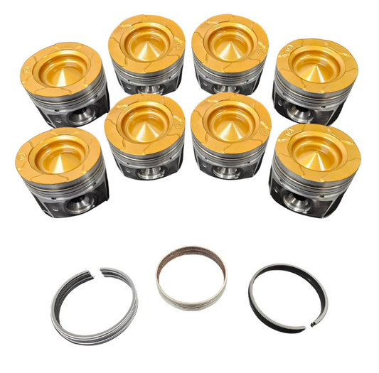 6.7P Choate Pistons w/rings 2017-2019 Coated, Flycut Set