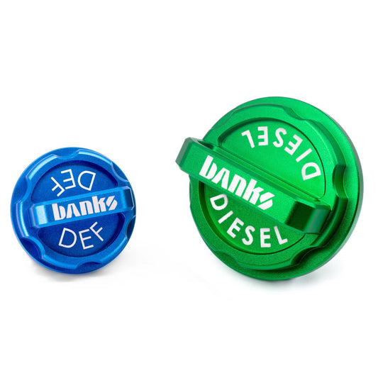 Banks Revolver Billet Diesel & DEF Caps — Ram 6.7L Cummins (2019–2024)