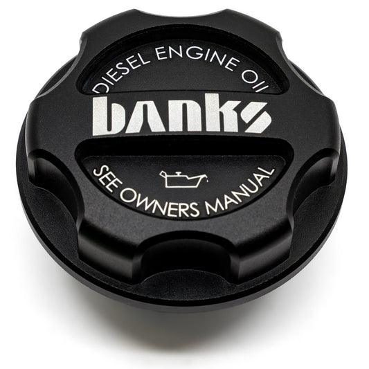 Banks Revolver Billet Diesel Oil Cap — Ram 5.9L Cummins (1998–2007); Ram 6.7L Cummins (2007–2026)