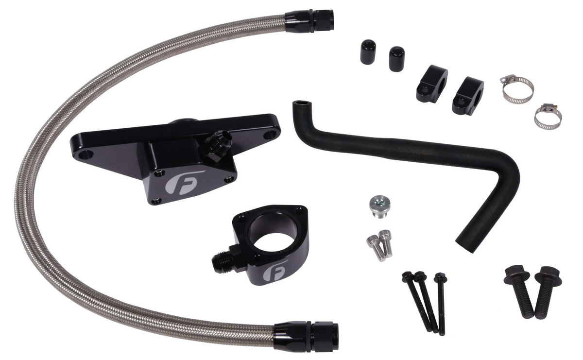 Fleece Coolant Bypass Kits — 1994–2024 5.9L & 6.7L Cummins — 2006–2007 5.9L automatic — stainless braided
