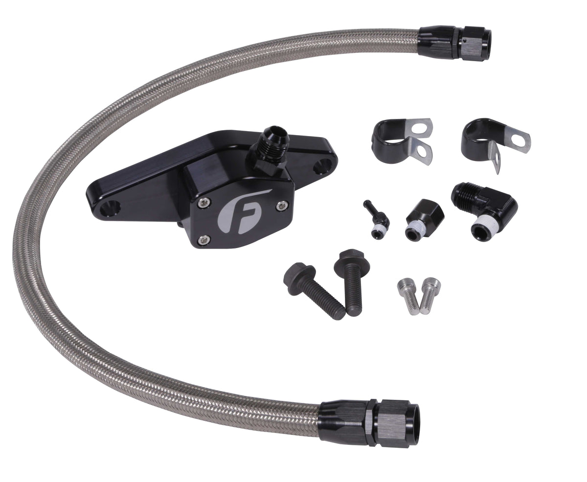 Fleece Coolant Bypass Kits — 1994–2024 5.9L & 6.7L Cummins — 1994–1998 5.9L 12V — stainless braided