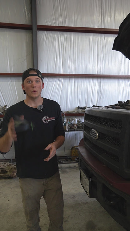 7.3L Powerstroke, 5.9L Cummins, And 6.7L Cummins Thread-On Oil Funnel – No Spill, Hands-Free Oil Filling