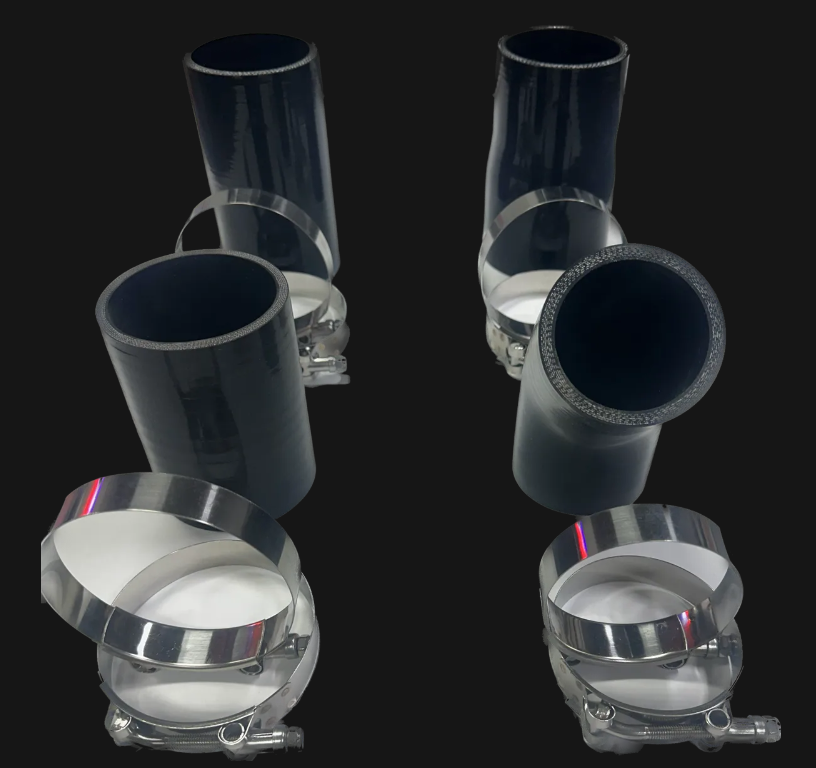 Turbo Time SCBI-OEM 4Pcs 7PLY HD Boot Kit With Stainless Hd Clamps, 03/07 Powerstroke.