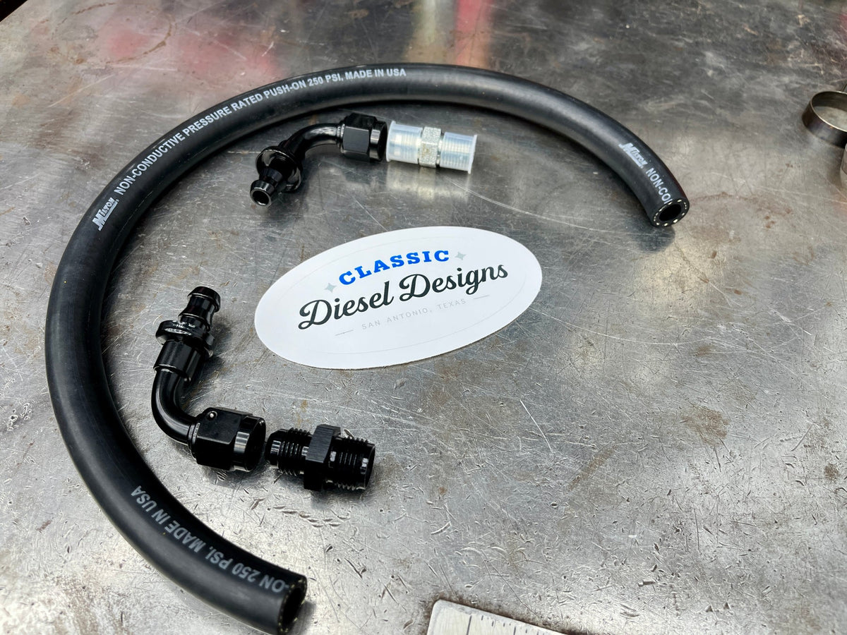 Classic Diesel Designs 6.9/7.3 IDI Lift Pump to Fuel Filter Feed Line Kit